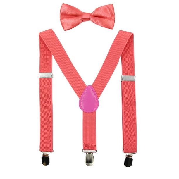 60 Colors New Mens Women Suspender Bow Tie Set Sets Combo Y-Shape Adjustable